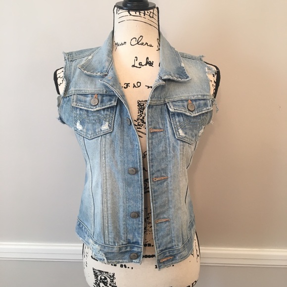 Abercrombie & Fitch Jackets & Blazers - Nirvana Patch Abercrombie & Fitch Denim Vest